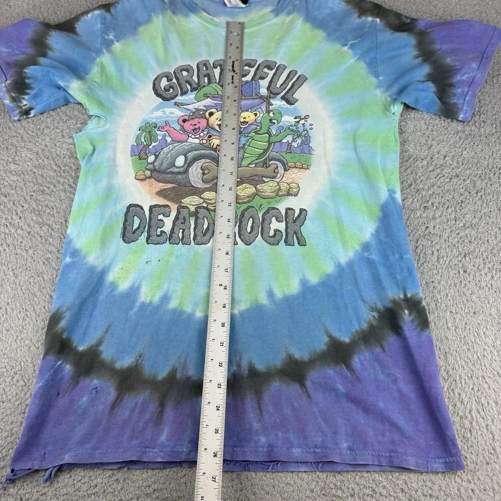Vintage 2009 Liquid Blue Grateful DeadRock Tie Dye tshirt Men sz L‎ Distressed